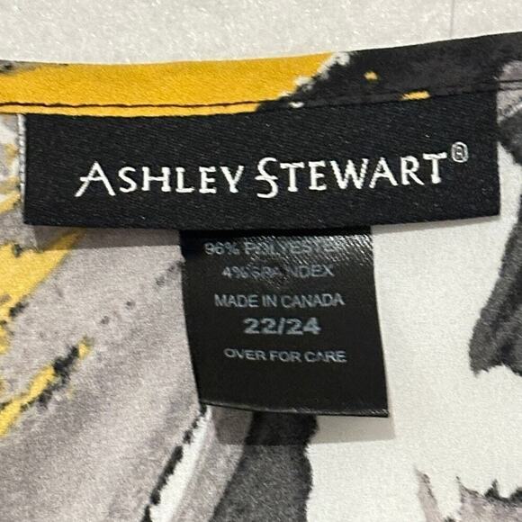 Ashley Stewart Abstract Popover Tunic Top Size 22/24 Professional Office Siren - Picture 3 of 8